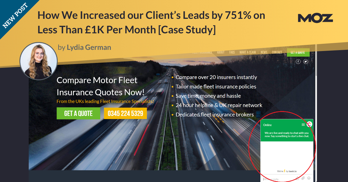 How We Increased Our Client’s Leads by 751% on Less Than £1K Per Month [Case Study]